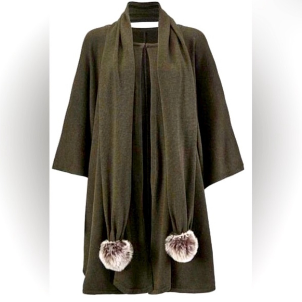 CAbi Majestic Wrap in Dark Green Loden